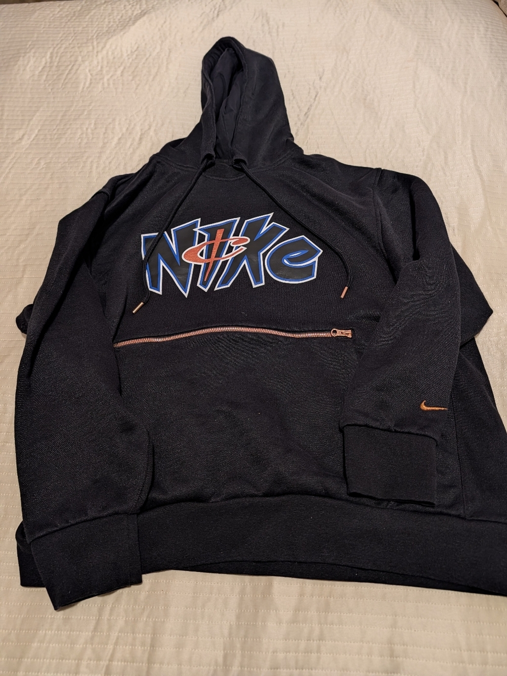 Nike Penny Hardaway Black Hoodie & Sweatpants with Blue & Copper Graphics